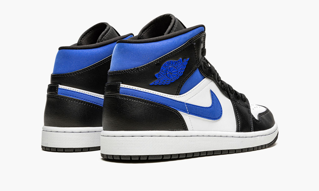 "Racer Blue / Black / White" Air Jordan 1 Mid Sneakers - product image from the listing.