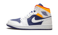 "Royal Blue / Laser Orange" Air Jordan 1 Mid Sneakers - product image from the listing.