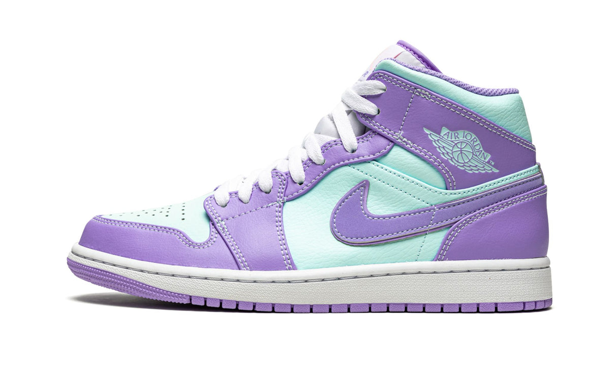 Air Jordan 1 Mid Purple Pulse Sneakers in / Glacier Blue - product image from the listing.