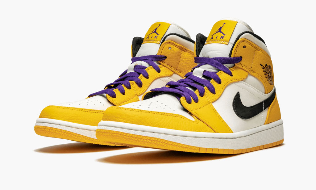 "Lakers" Air Jordan 1 Mid SE Sneakers - product image from the listing.