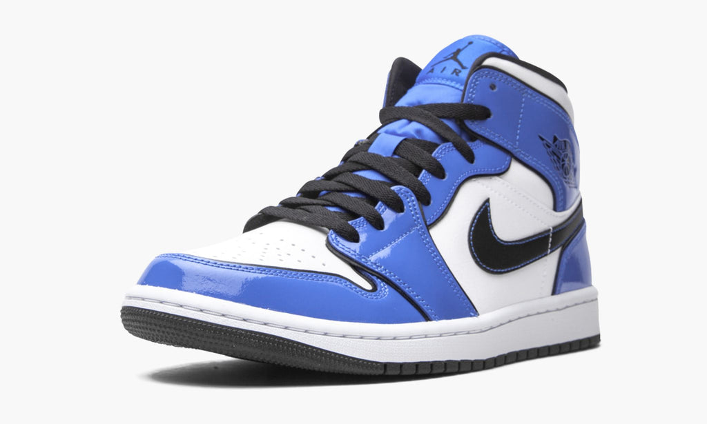 "Signal Blue" Air Jordan 1 Mid SE Sneakers - product image from the listing.
