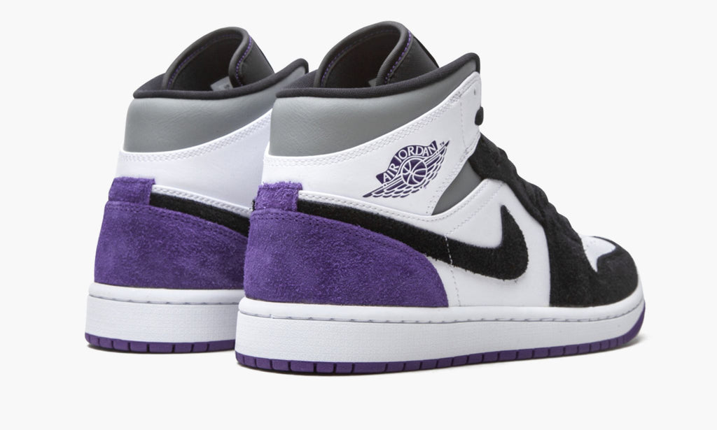 Air Jordan 1 Mid SE Court Sneakers in Purple Suede - product image from the listing.