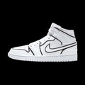 Iridescent Trim Sneakers - Air Jordan 1 Mid SE - product image from the listing.