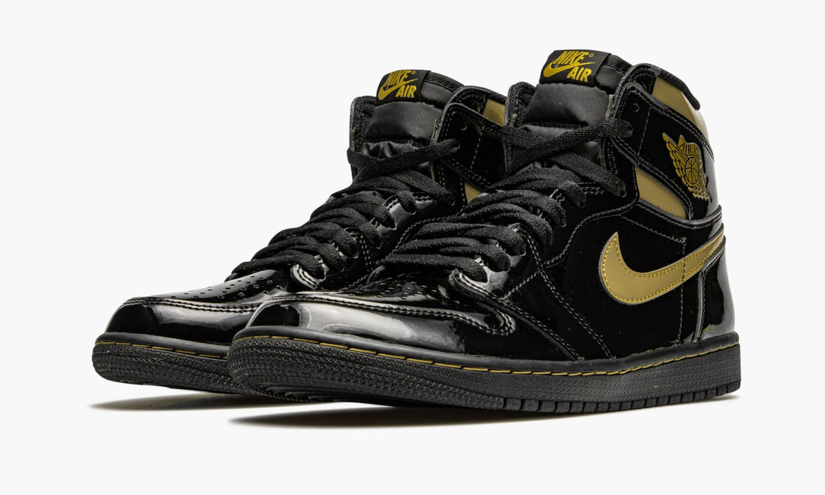 "Black Metallic Gold" Air Jordan 1 Retro High OG Sneakers - product image from the listing.