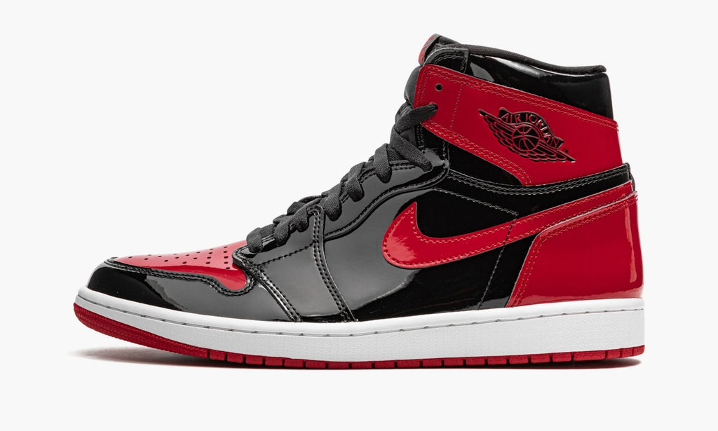 "Bred Patent" Air Jordan 1 Retro High OG Sneakers - product image from the listing.