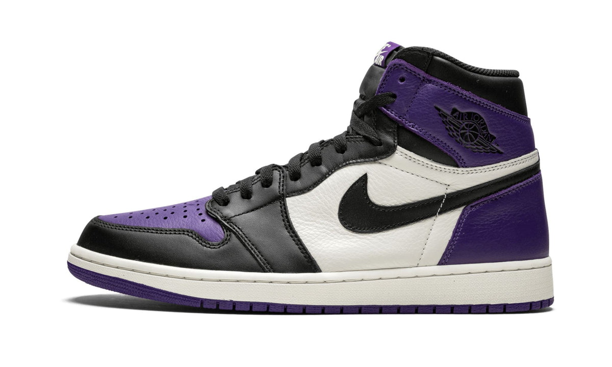 Air Jordan 1 Retro High OG Court Sneakers in Purple - product image from the listing.