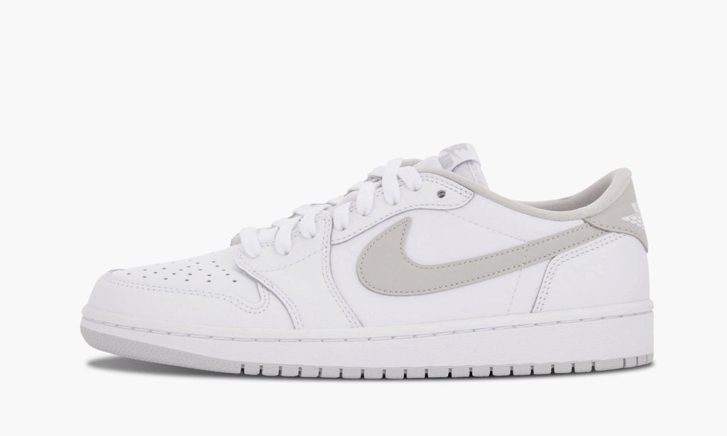 "White / Neutral Grey - 2015 Release" Air Jordan 1 Retro Low OG Sneakers - product image from the listing.
