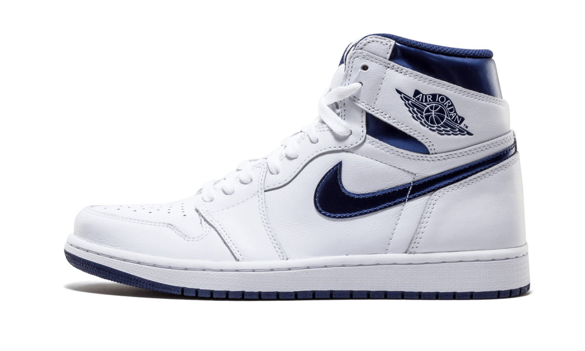 Air Jordan 1 Retro Sneakers in Metallic Navy - product image from the listing.