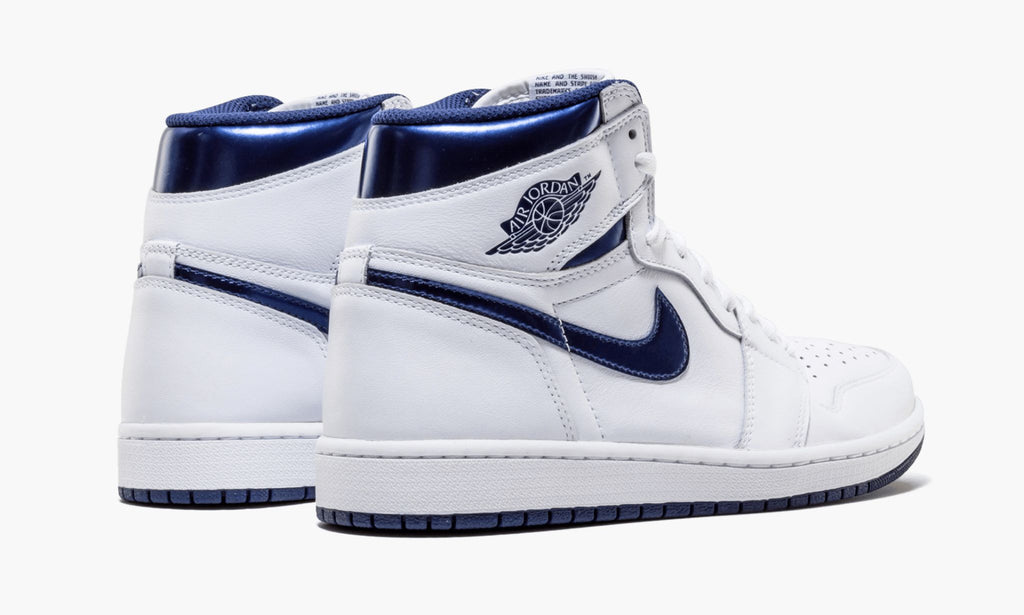 Air Jordan 1 Retro Sneakers in Metallic Navy - product image from the listing.