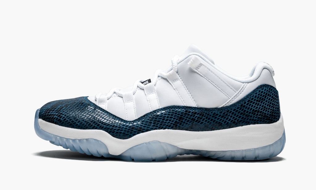 "Blue Snakeskin" Air Jordan 11 Retro Low LE Sneakers - product image from the listing.