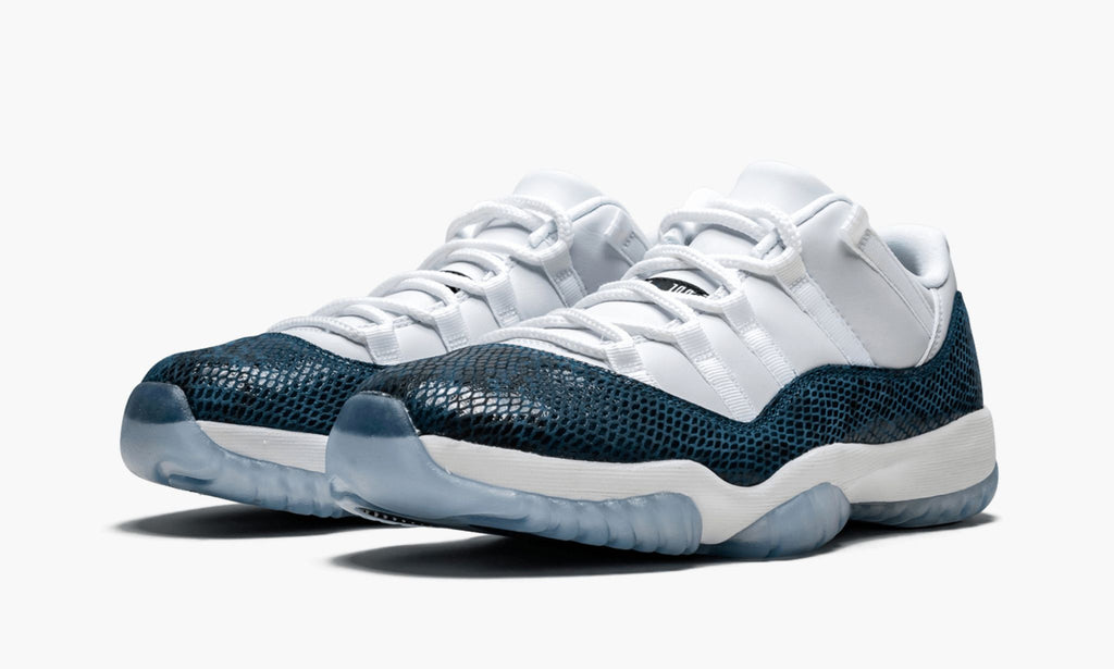 "Blue Snakeskin" Air Jordan 11 Retro Low LE Sneakers - product image from the listing.