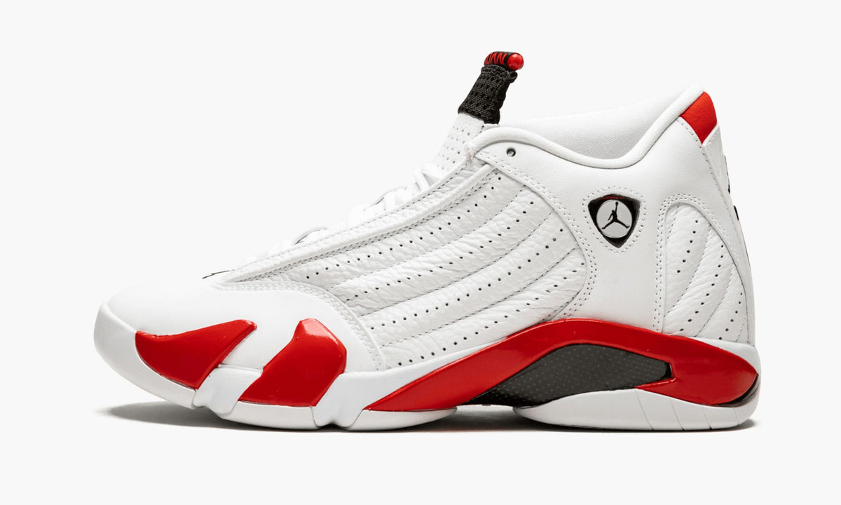 Candy Cane Sneakers - Air Jordan 14 - product image from the listing.
