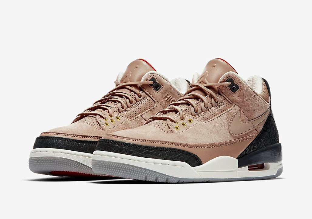 Air Jordan 3 JTH Bio Sneakers in Beige Suede - product image from the listing.