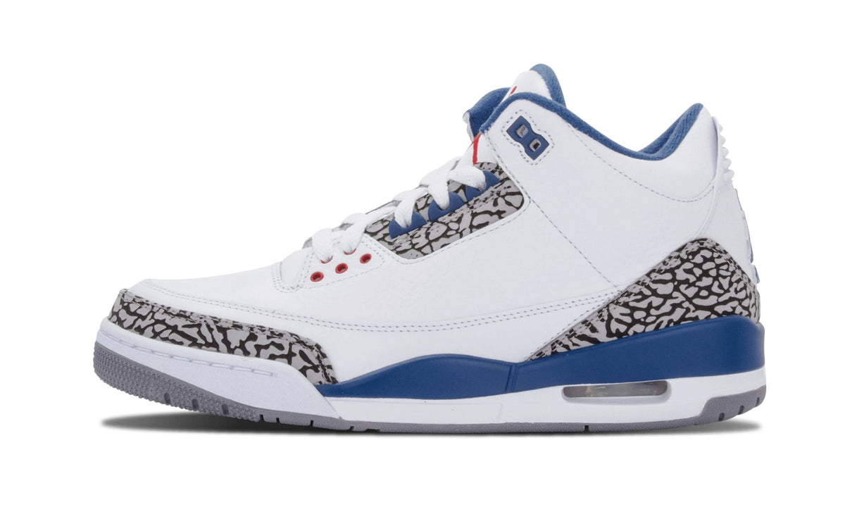 "True Blue" Air Jordan 3 Retro Sneakers - product image from the listing.