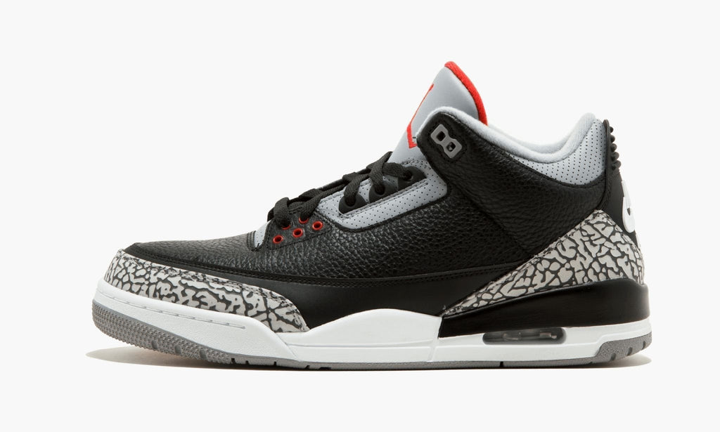 "Black/Cement" Air Jordan 3 Retro OG Sneakers - product image from the listing.