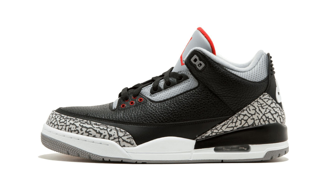 "Black/Cement" Air Jordan 3 Retro OG Sneakers - product image from the listing.