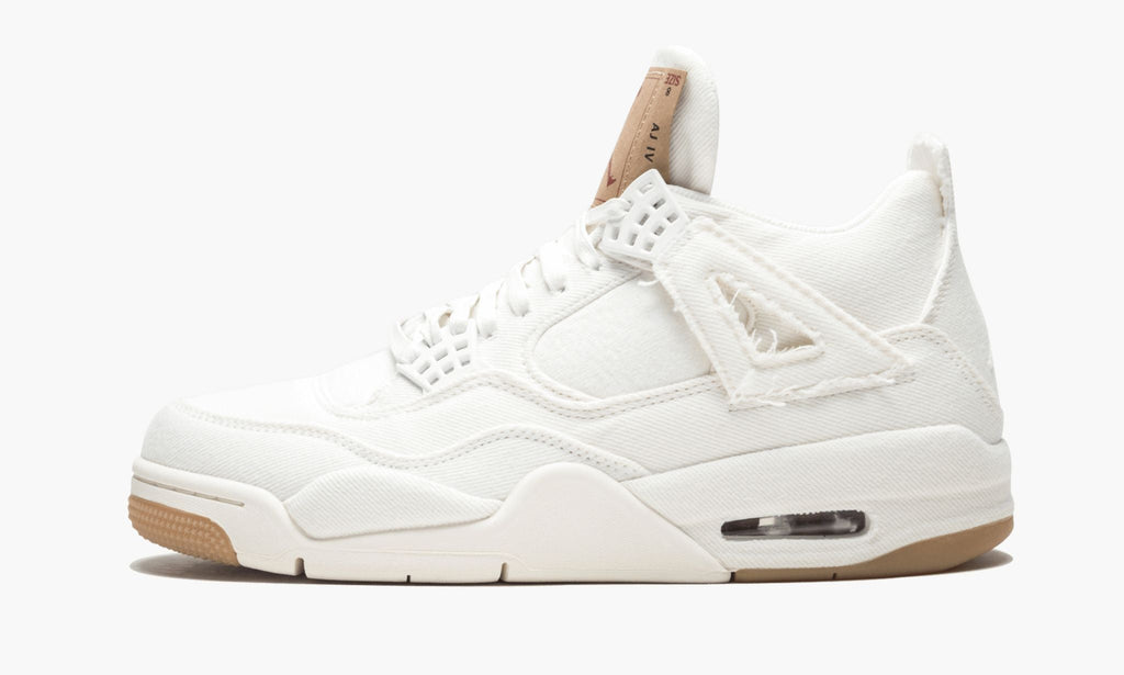 Air Jordan 4 Retro Levis NRG Sneakers in White Denim - product image from the listing.