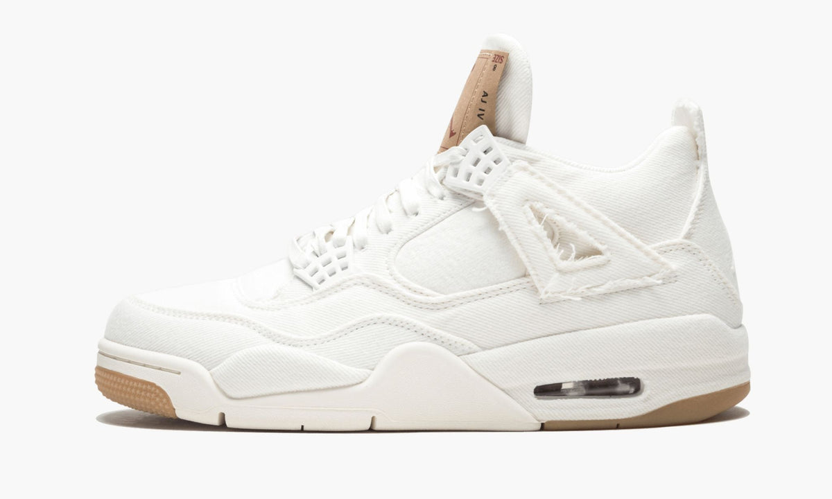 Air Jordan 4 Retro Levis NRG Sneakers in White Denim - product image from the listing.