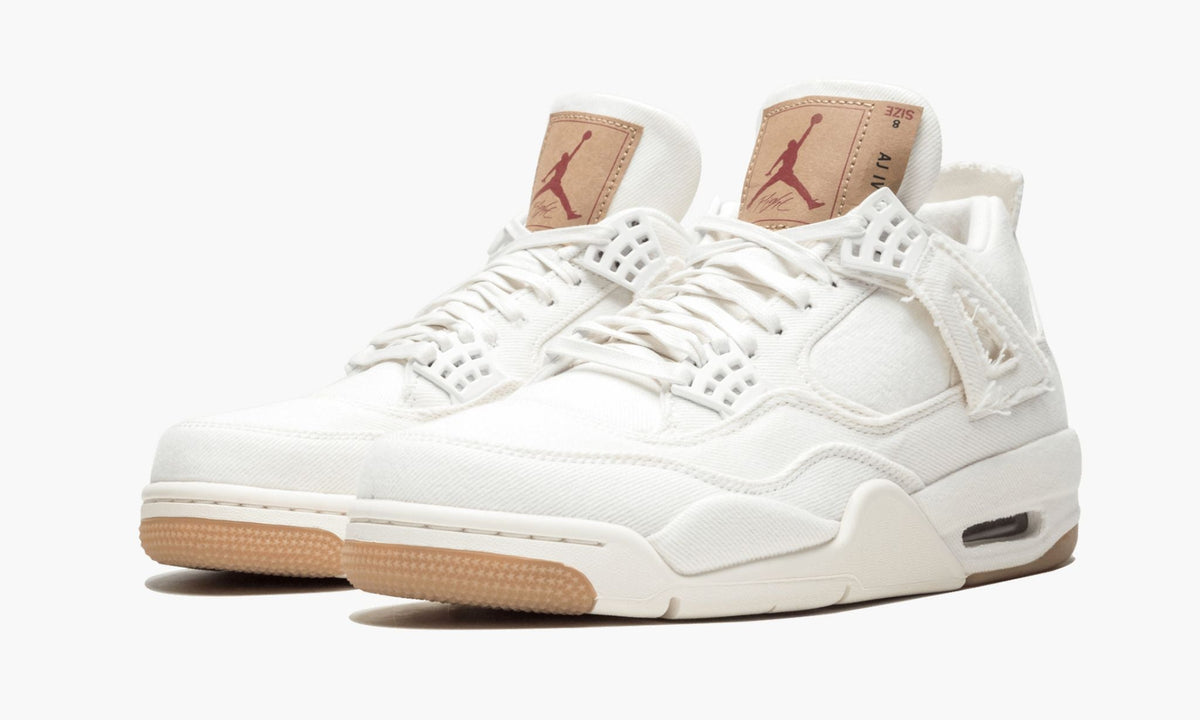 Air Jordan 4 Retro Levis NRG Sneakers in White Denim - product image from the listing.