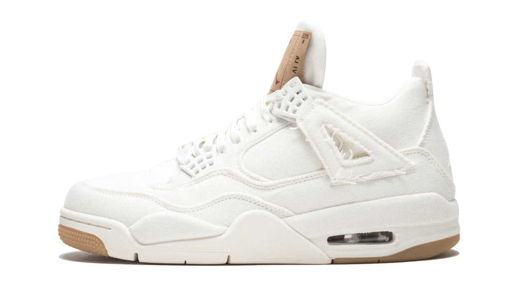 Air Jordan 4 Retro Levis NRG Sneakers in White Denim - product image from the listing.