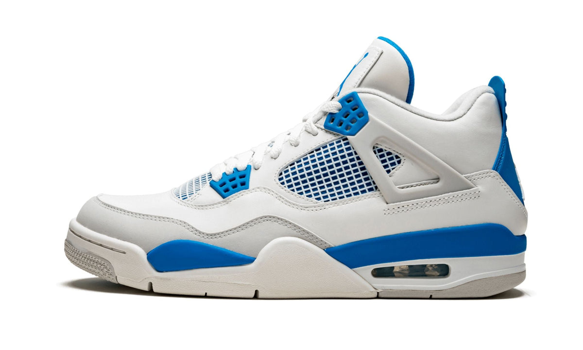 Air Jordan 4 Retro Military Sneakers in Blue - product image from the listing.