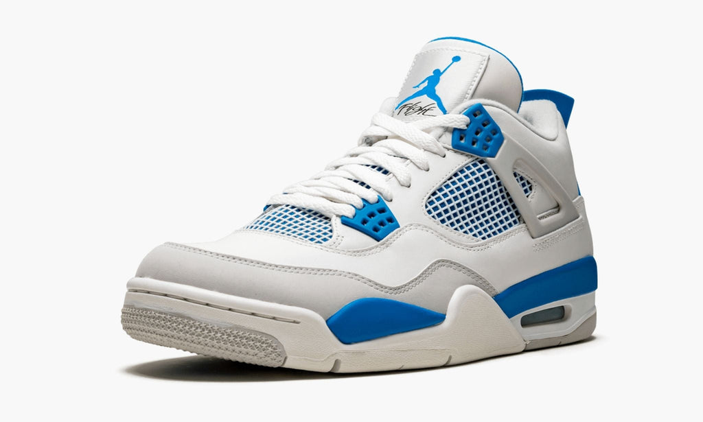 Air Jordan 4 Retro Military Sneakers in Blue - product image from the listing.
