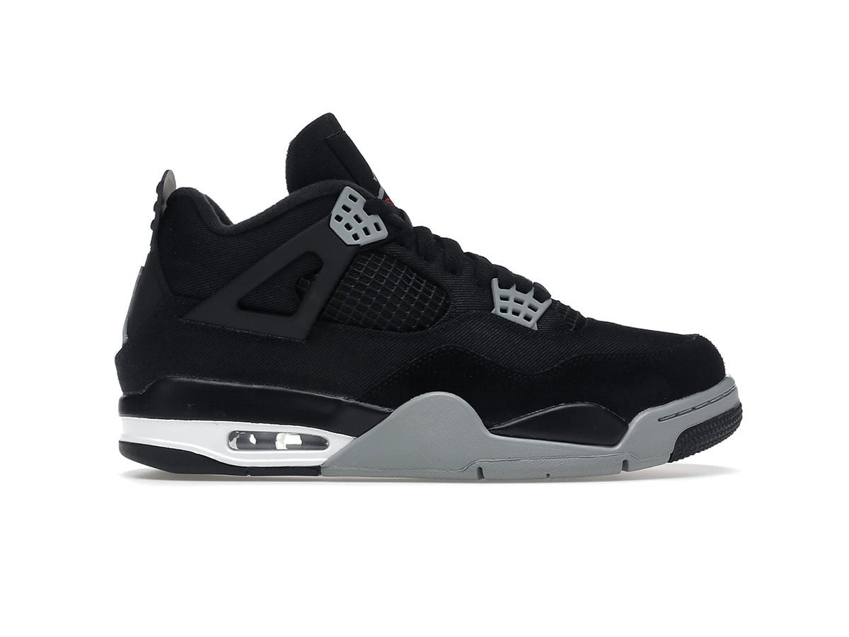 Black Canvas Sneakers - Air Jordan 4 Retro SE - product image from the listing.