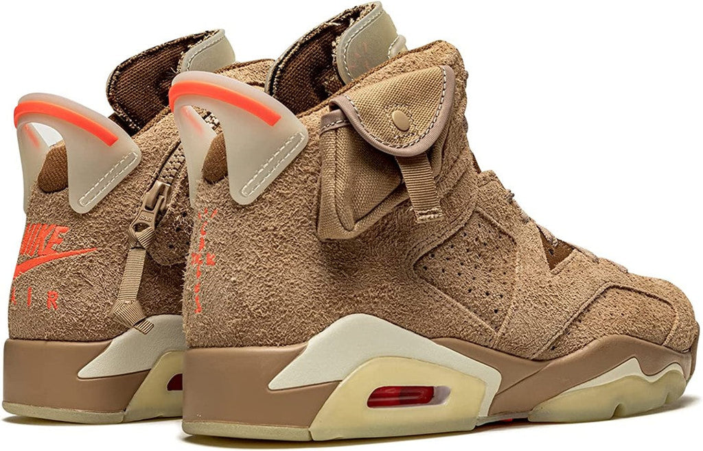 Air Jordan 6 Retro x Travis Scott British Sneakers in Khaki - product image from the listing.