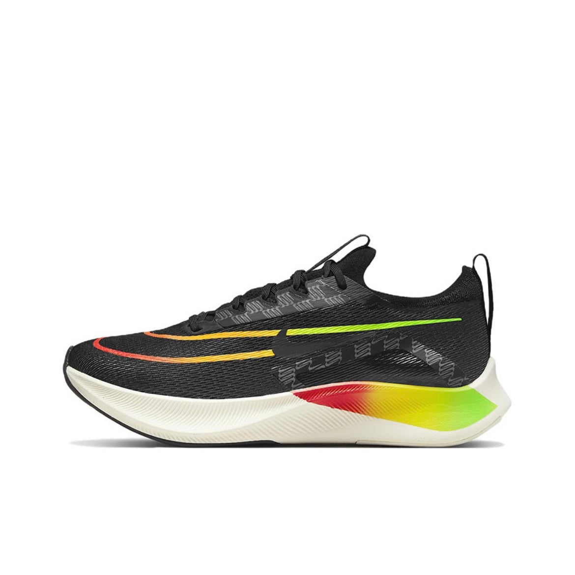 Nike Zoom Fly 4 Running Shoes in Black Orange Green DQ4993-010 - product image from the listing.