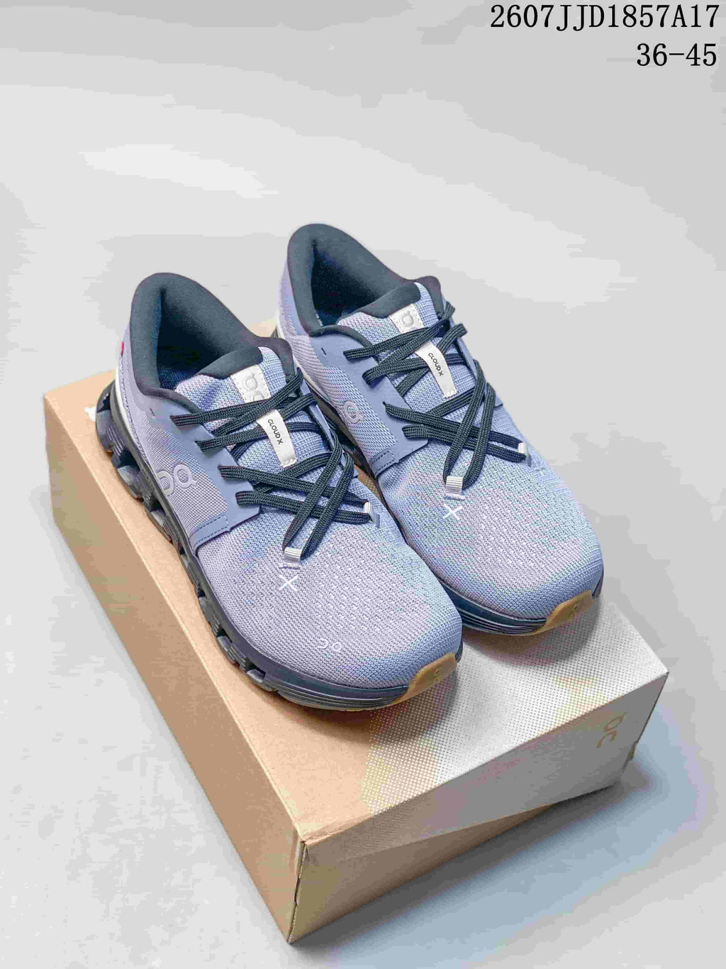 On Cloud X 4 Trainers Lavender Grey 2607 JJD1857A17 - product image from the listing.