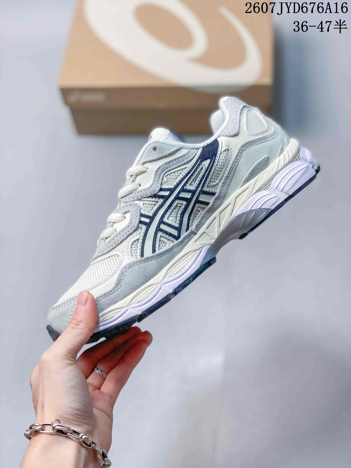 ASICS GEL-NYC Sneakers in White Grey Navy - product image from the listing.