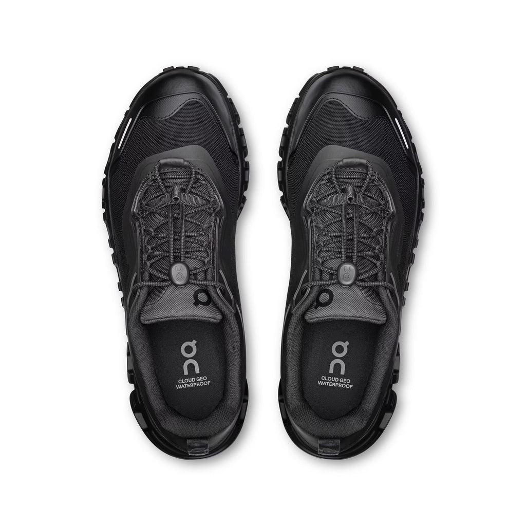 Women's On Cloud 6 Geo Waterproof Black/Black Lifestyle Sneakers - product image from the listing.
