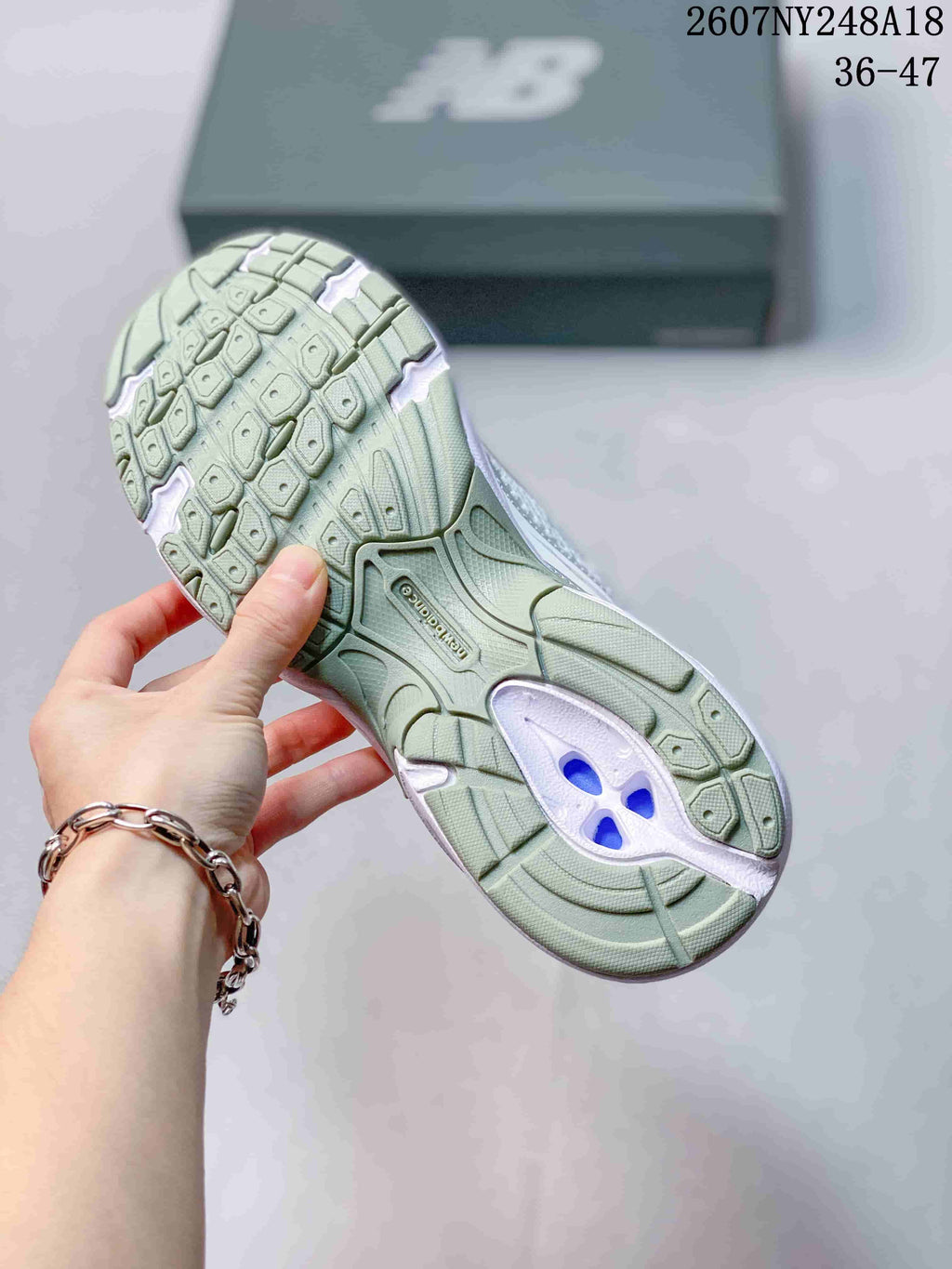 New Balance 740 Casual Sneakers in White Silver 79158E - product image from the listing.