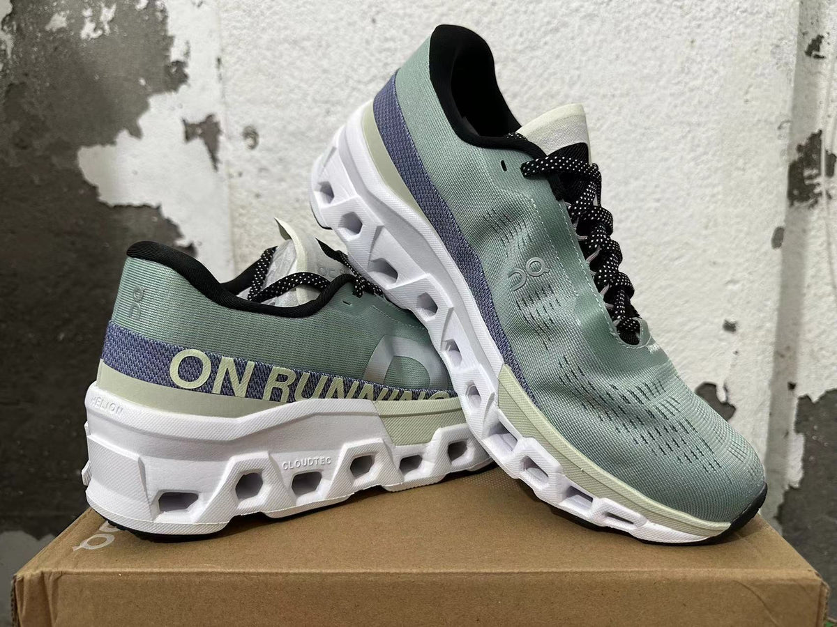 On Cloudmonster 2 Running Shoes, Sage in Green - product image from the listing.