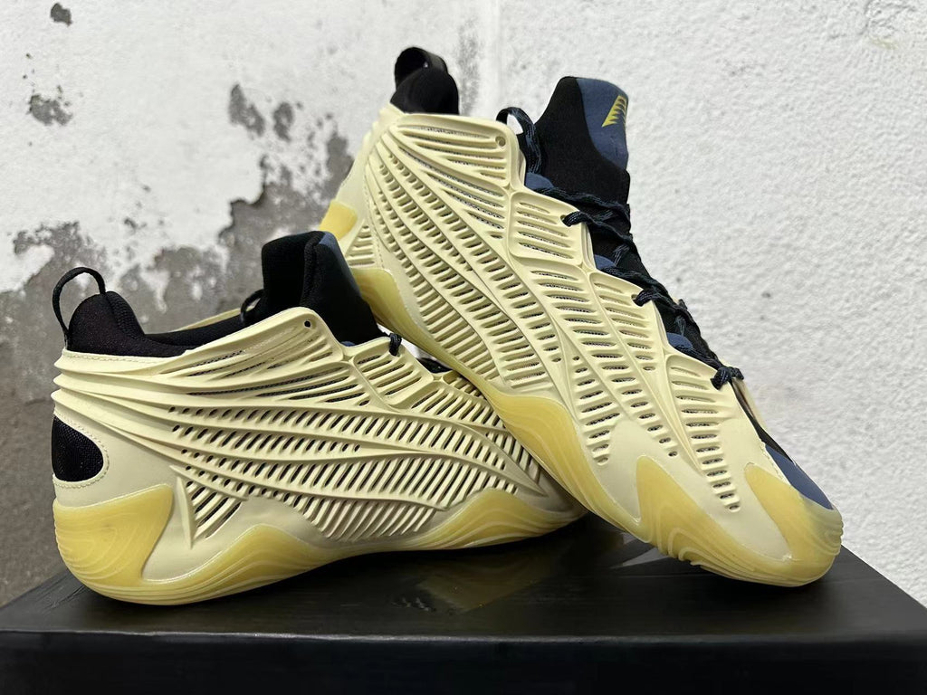 Adidas Basketball Sneakers in Cream, Yellow, in Navy and Black - product image from the listing.