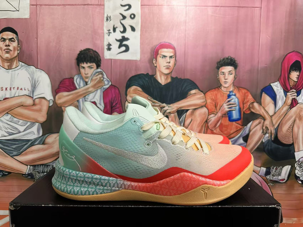 Nike Basketball Shoes in Mint, in Coral and Cream - product image from the listing.