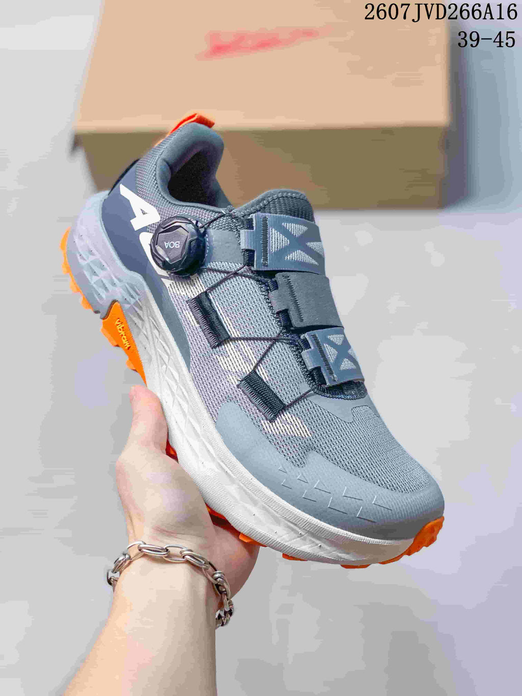Altra Timp 5 BOA Trail Running Shoes in Gray Orange 2607JVD266A16 - product image from the listing.
