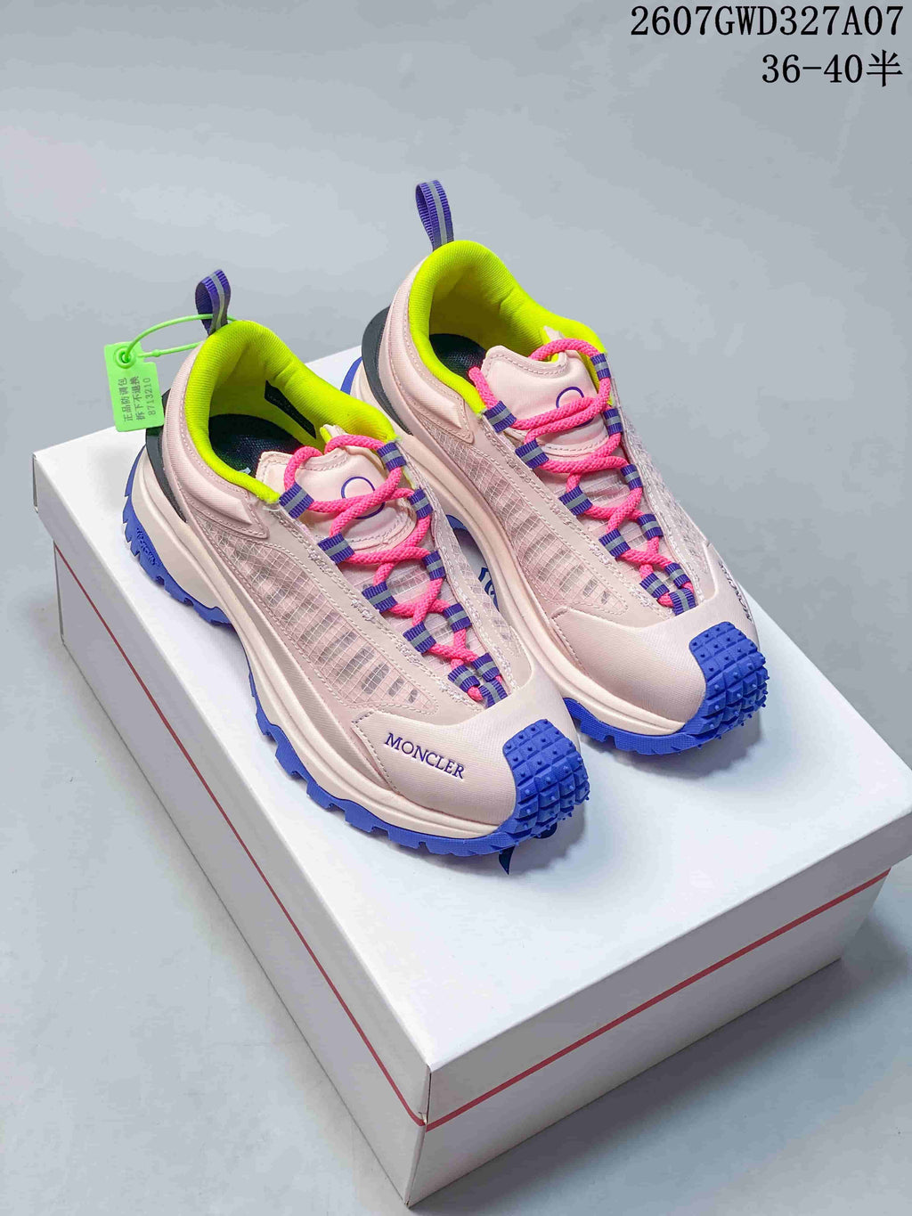 Moncler Grenoble Trailgrip Lite2 Sneakers in Pink Blue 2607GWD327A07 - product image from the listing.