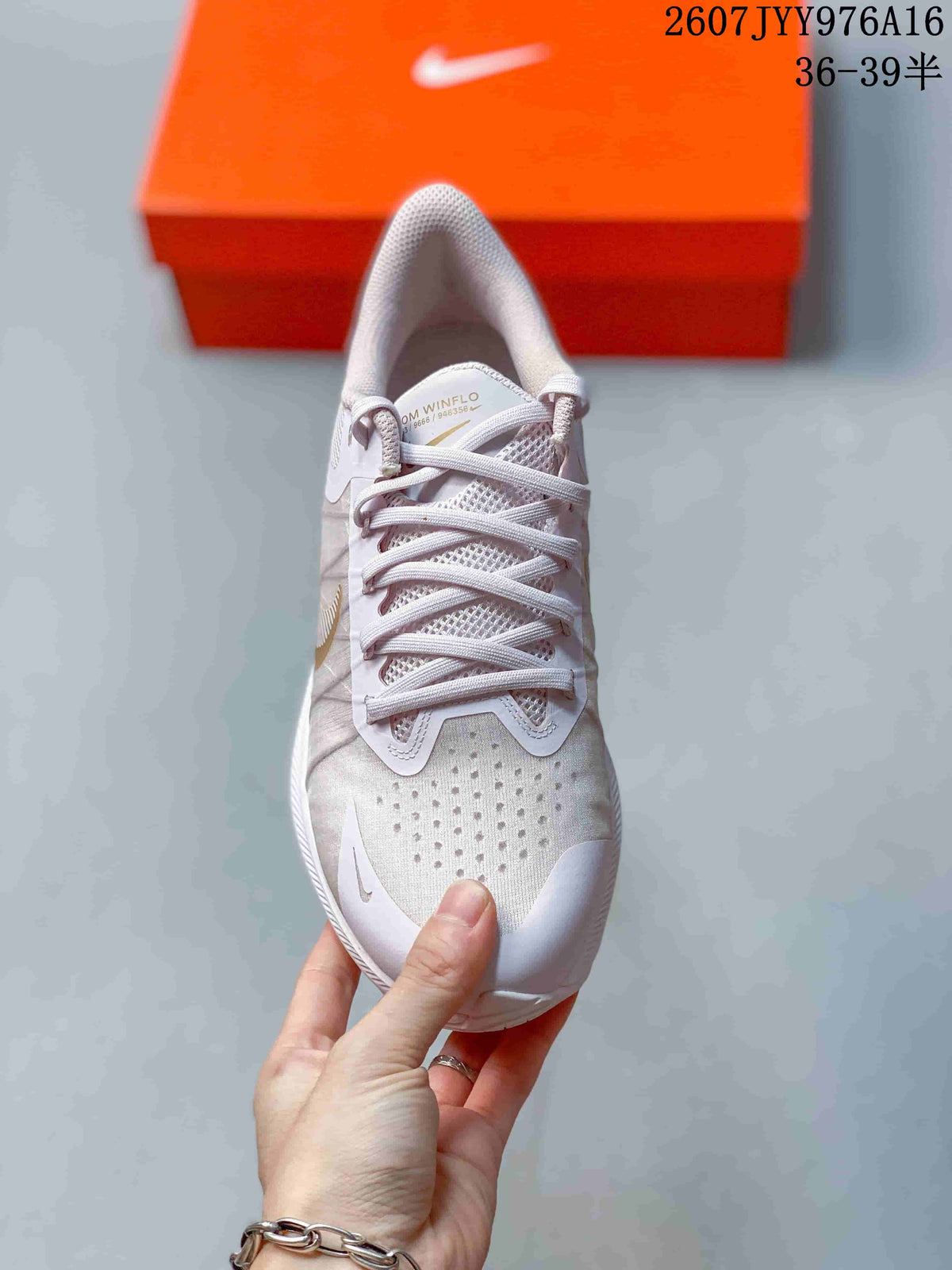 Women's Nike Zoom Winflo 8 Running Sneakers White Gold - product image from the listing.