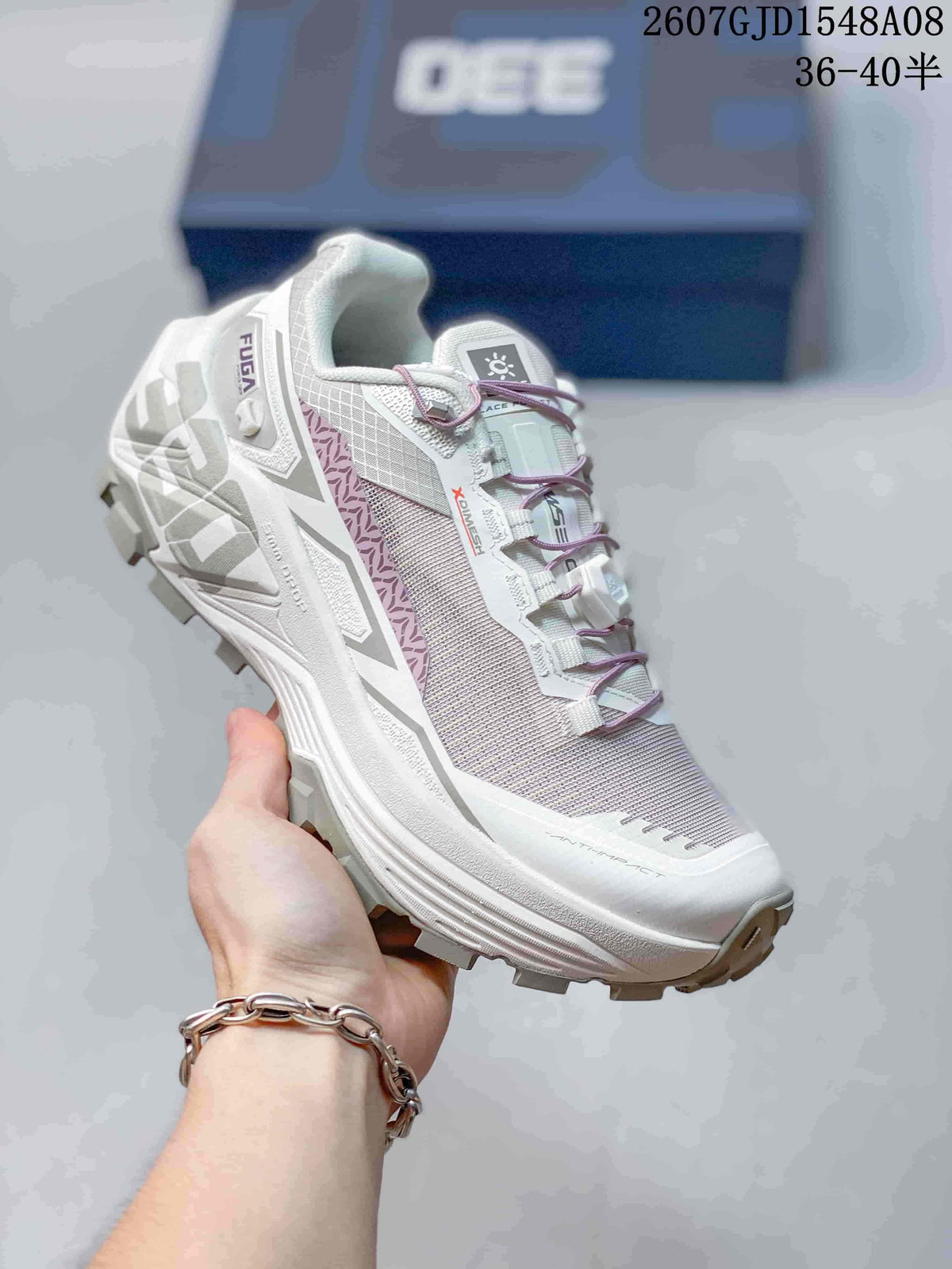 Kailas Fuga Ex 330 Trail Running Shoes in White Pink - product image from the listing.