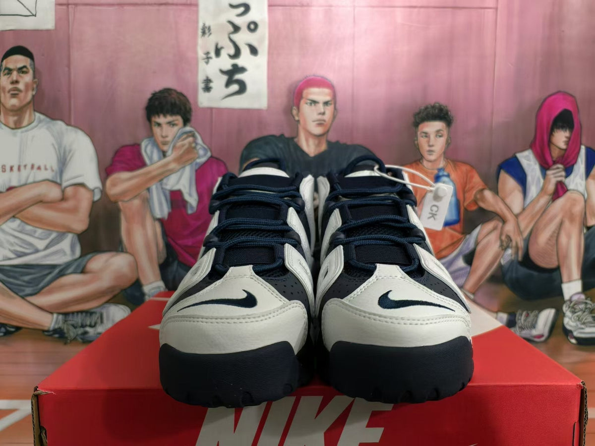 Nike Air More Uptempo Olympic Basketball Shoes in Blue - product image from the listing.