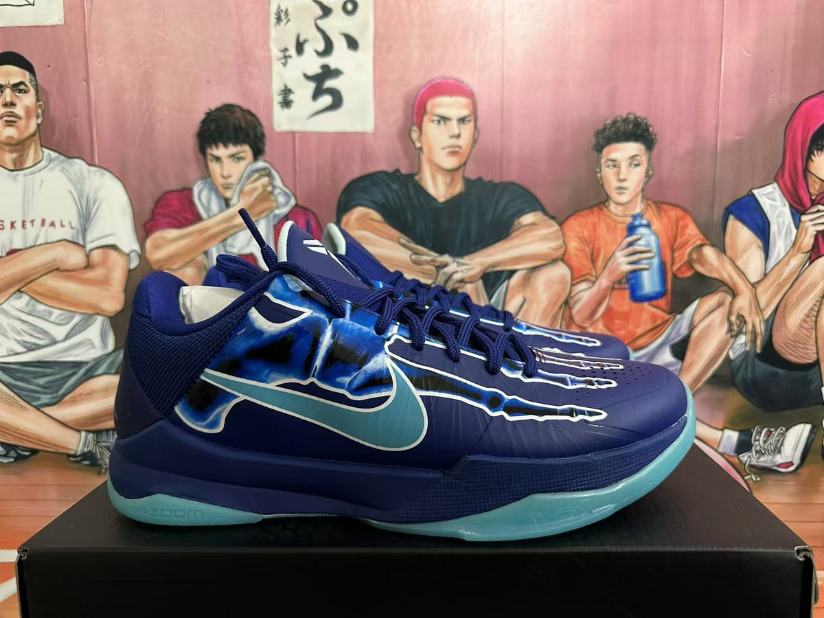 Nike Kobe 5 Basketball Shoes in Blue - product image from the listing.