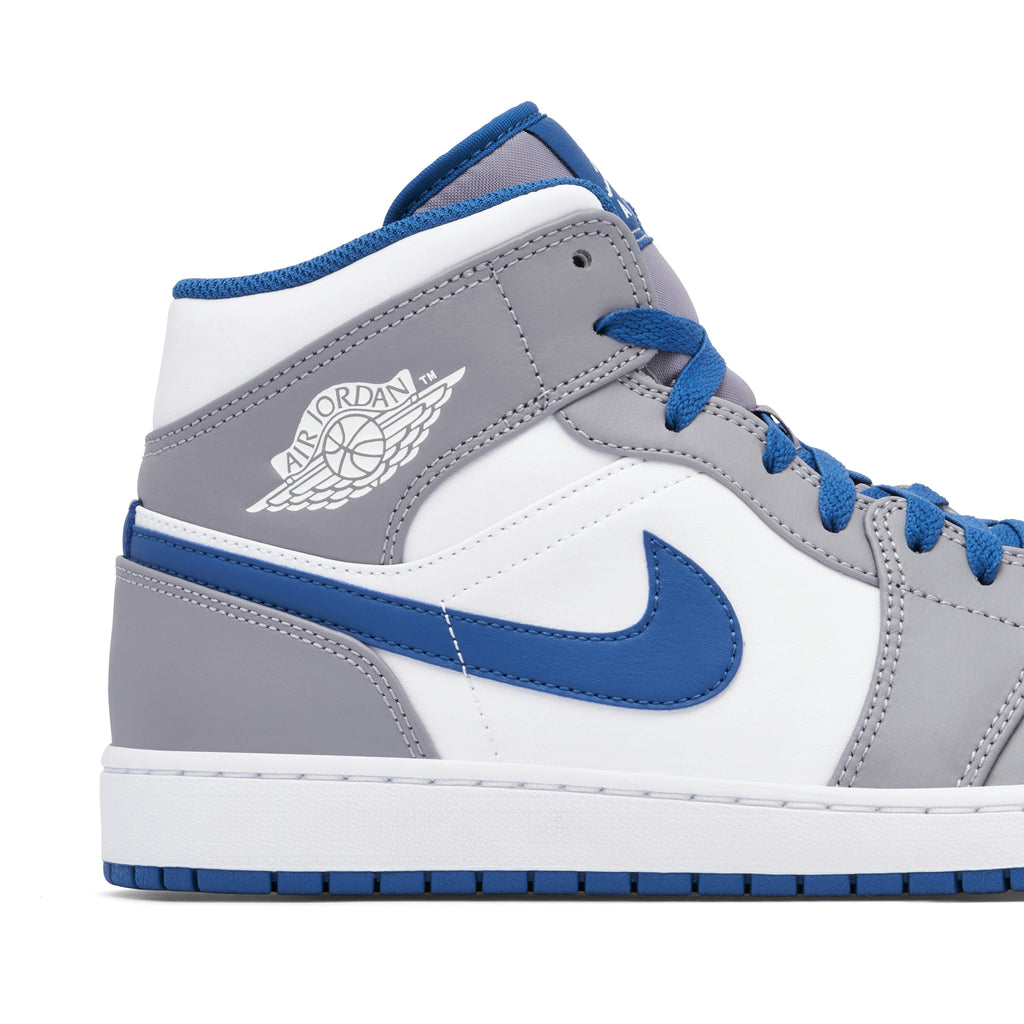 AIR JORDAN 1 MID WHITE TRUE in BLUE GREY - product image from the listing.