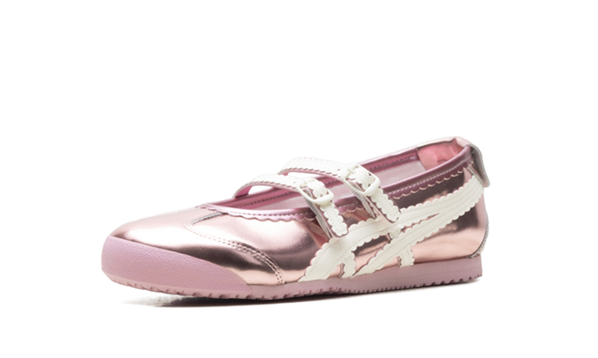Women's Onitsuka Tiger Mexico 66 TGRS Metallic Pack Ballet Flats - Crystal Pink Cream - product image from the listing.