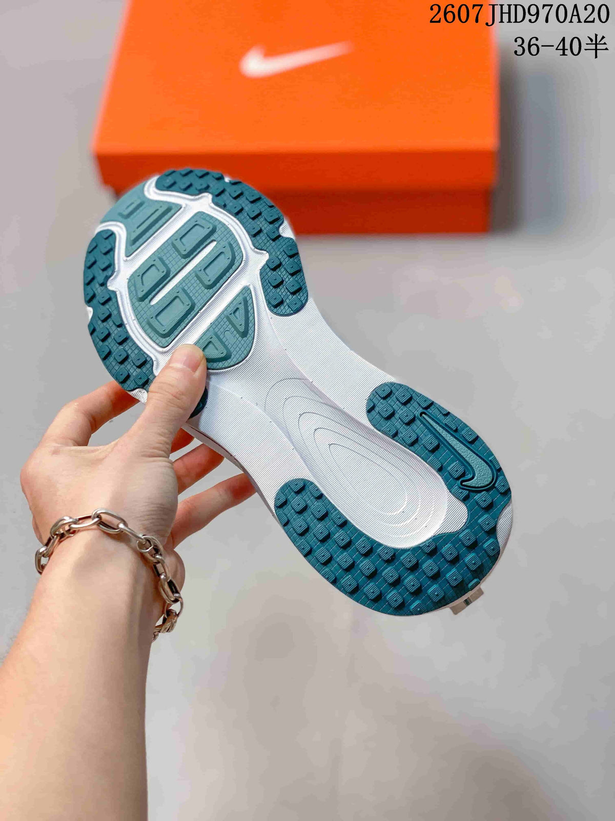 Nike Structure Plus Running Sneakers in White Teal JHD970A20 - product image from the listing.