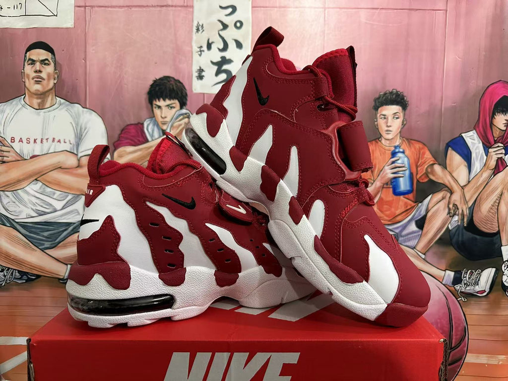 Nike Basketball Sneakers in Red and White - product image from the listing.