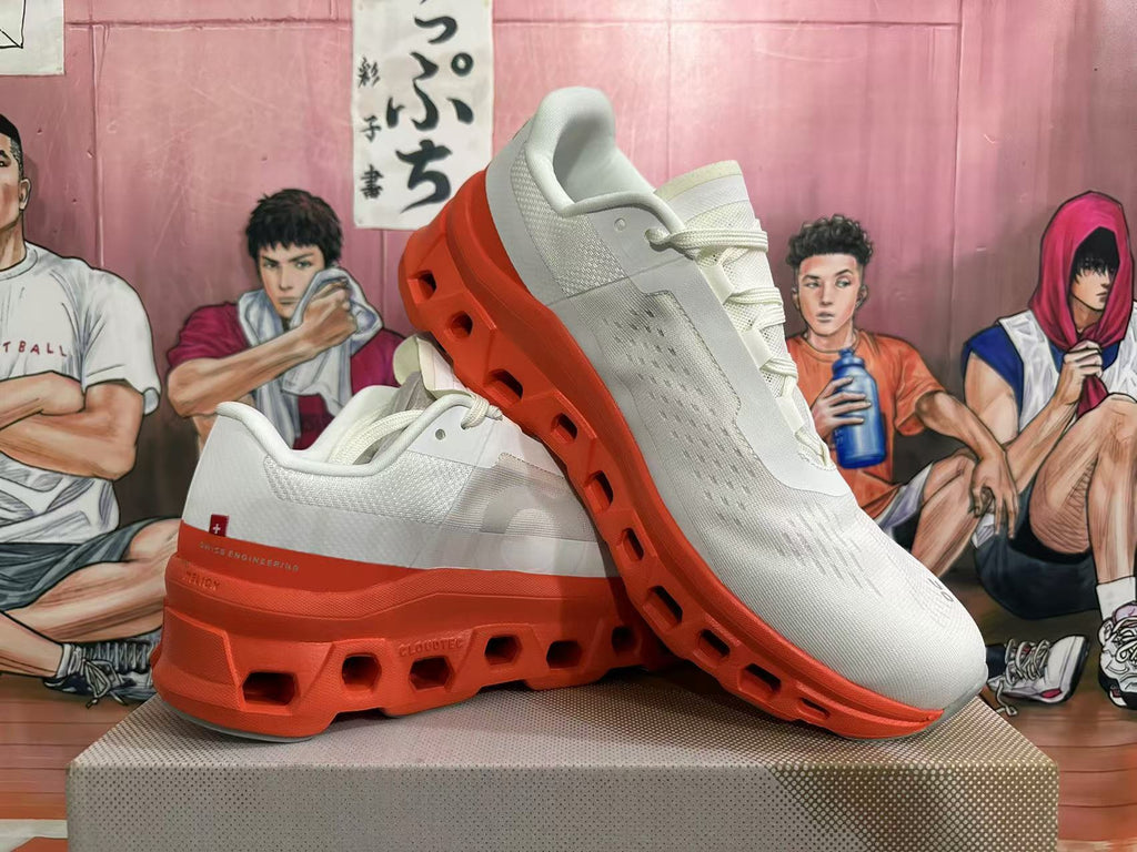 White and Orange On Running Shoes - product image from the listing.