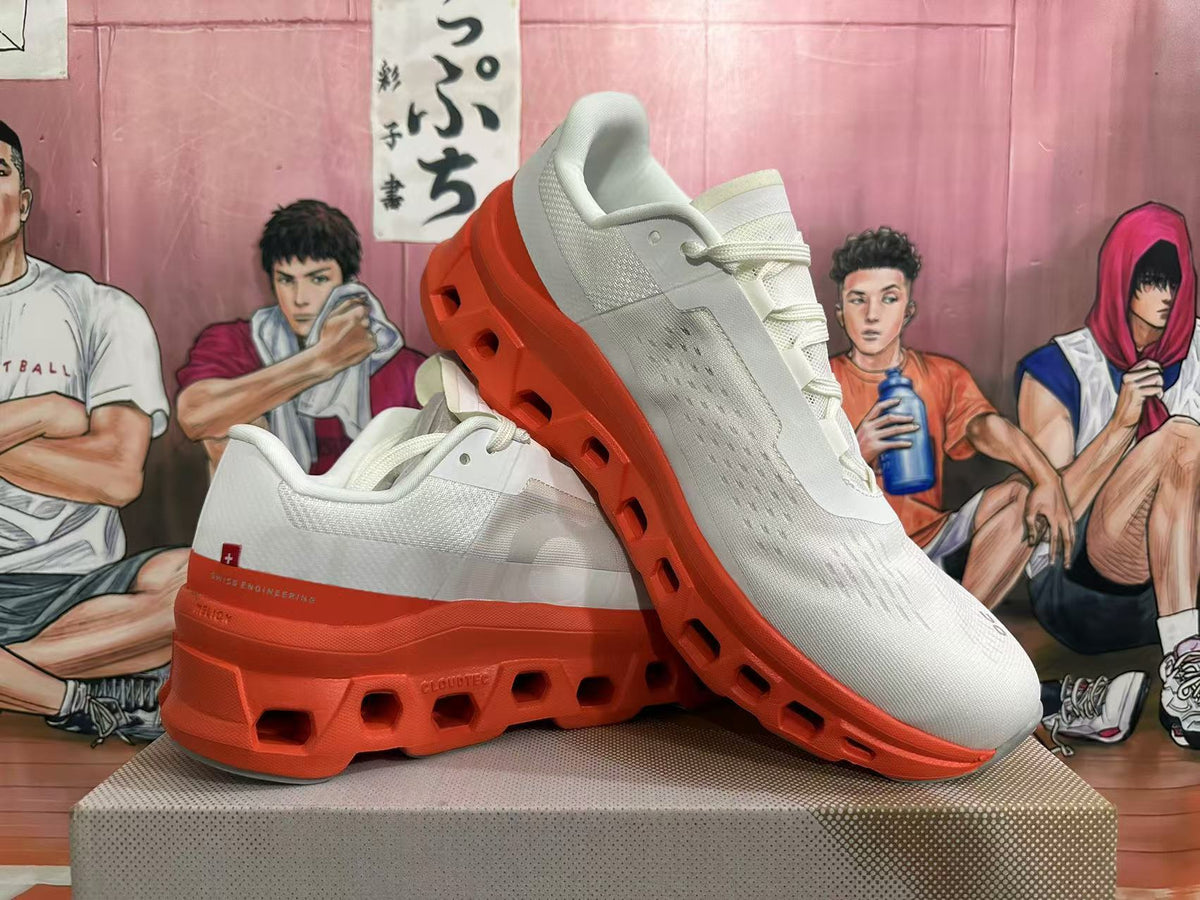 White and Orange On Running Shoes - product image from the listing.