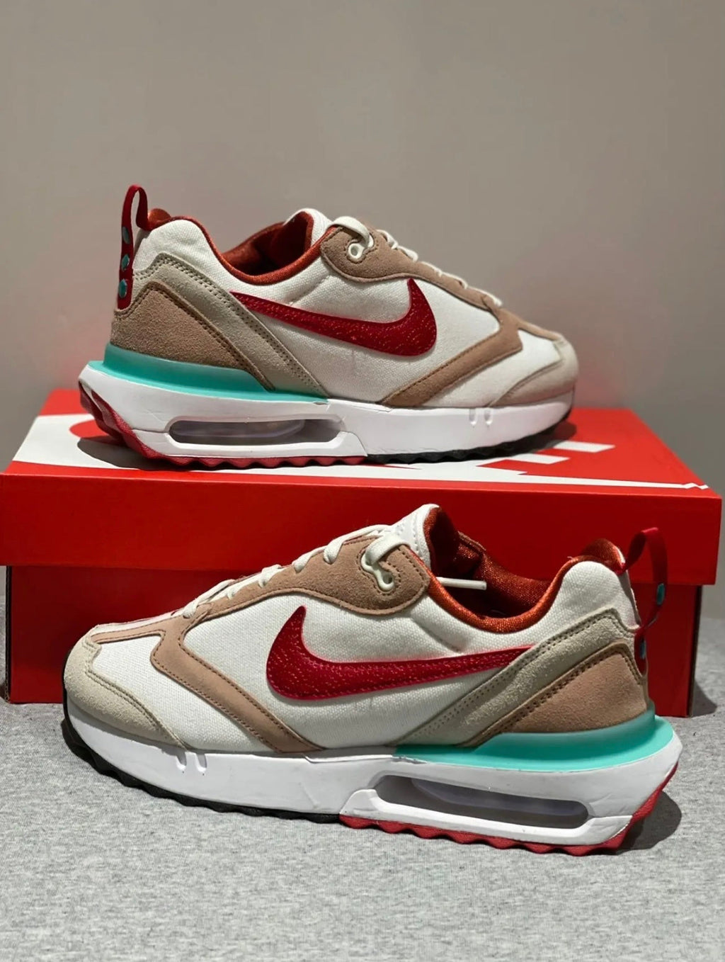 Nike Air Max Dawn CNY Sneakers in White Red DQ4976-161 - product image from the listing.