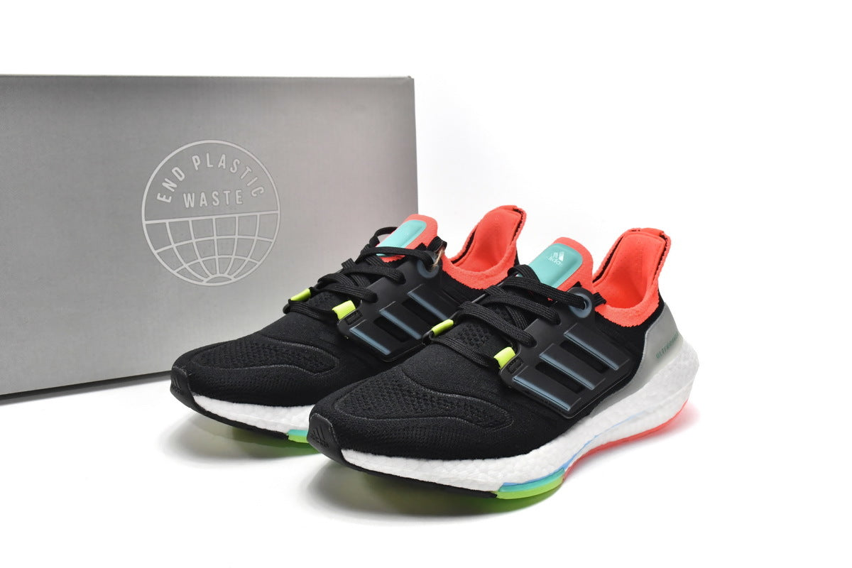 adidas UltraBoost 22 Running Shoes in Black Orange GY8681 - product image from the listing.